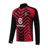 AC Milan Sweat d'Entraînement Quarter-Zip 2023-24 Rouge Noir Pour Homme